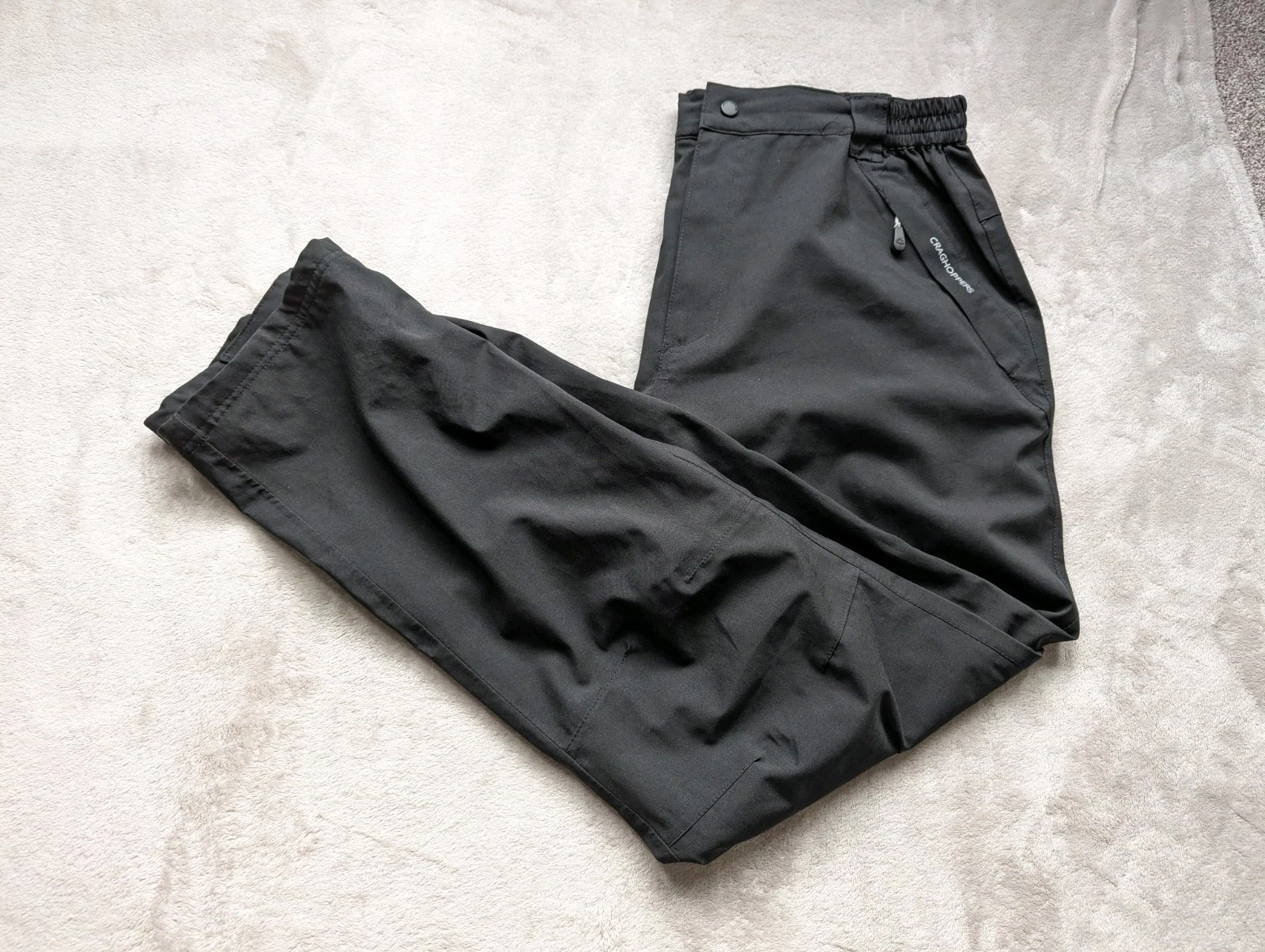 Craghoppers Aquadry Waterproof Stefan Trousers 36R Black Walking Hiking W36 L31