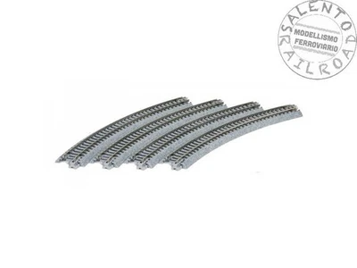 Kato 20-140 - N-Spur - Set Von 4 Gebogenen R381 30° Gleisen Mit Schotter - Bild 1 von 2