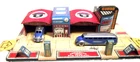 MARX TOY   "1937 GREYHOUND BUS STATION " WITH TWO   TOOTSIE   TOY 1938 BUSES
