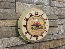 VTG INGRAHAM MOBILOIL OLD GARGOYLE GAS STATION ADVERTISING EXXON WALL CLOCK SIGN