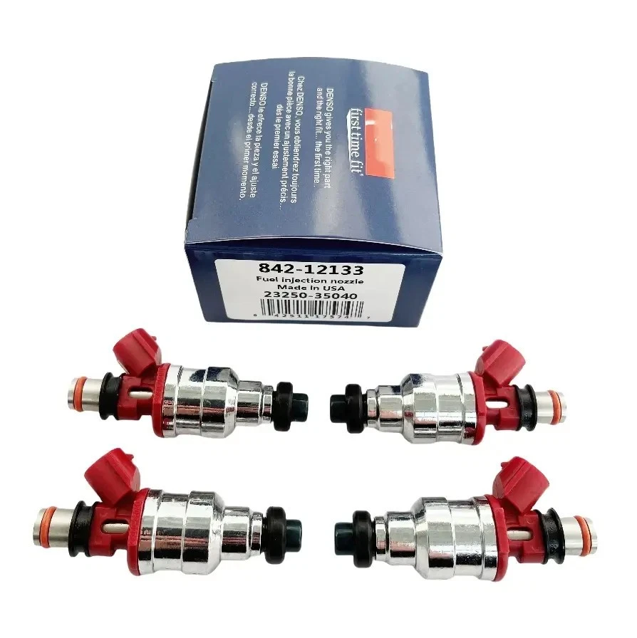 4Pcs Genuine OEM DENSO Fuel Injectors For Toyota 4Runner Pickup T100 22RE 2.4L Foto 3 de 4