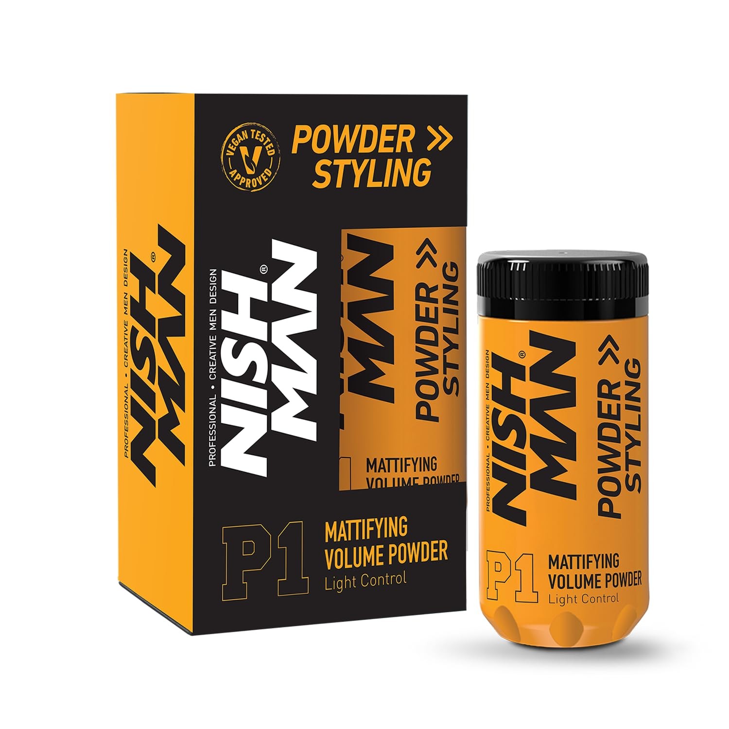 NISHMAN Hair Volume Powder P1, 20 gr | Light Control 20 g (Pack of 1), YELLOW