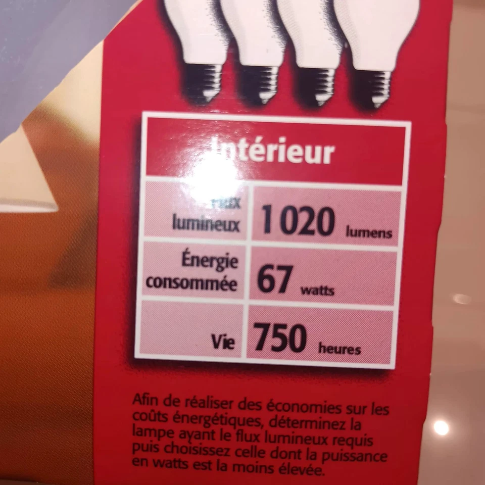 8 Sylvania 67W Light Bulbs 120V Super saver Bulbs Pack A19 replaces 75w not LED - Image 3 of 3