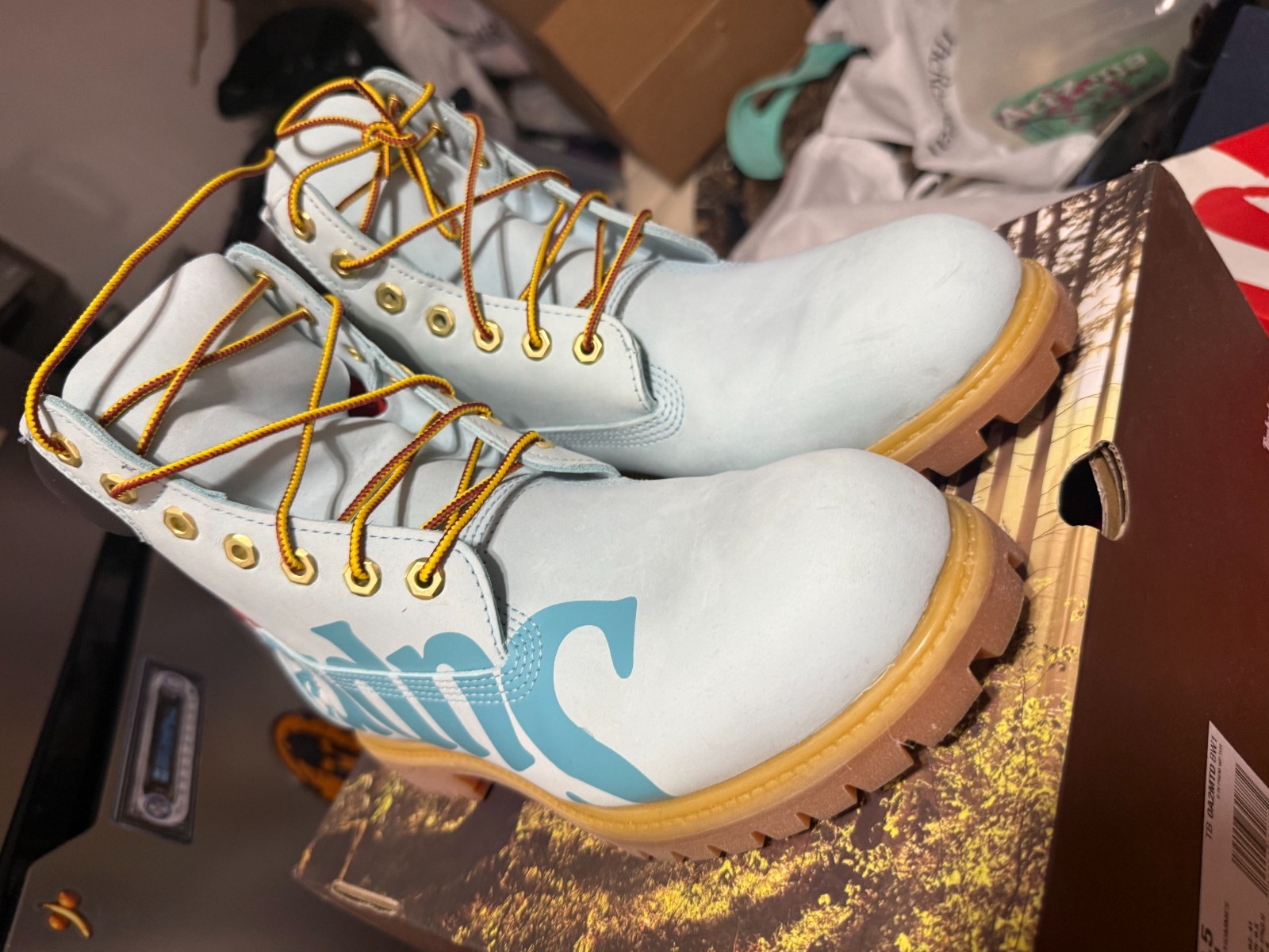 Timberland x Supreme 6 Inch Waterproof Boot “Light Blue” Size 9.5 image 7