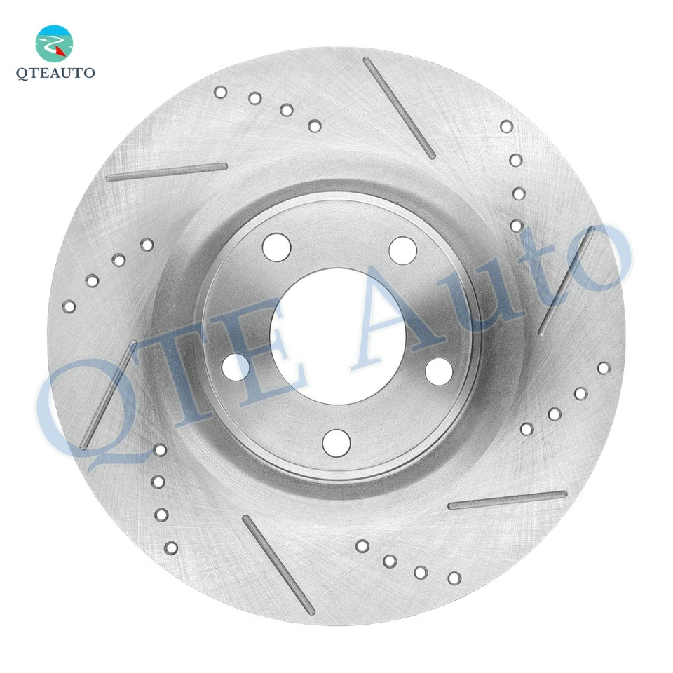 Front Drilled Slotted Brake Disc Rotors 320mm For 2007-2014 Ford Edge - Image 3 of 4