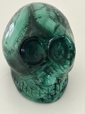 Malachite Crystal Carved Skull