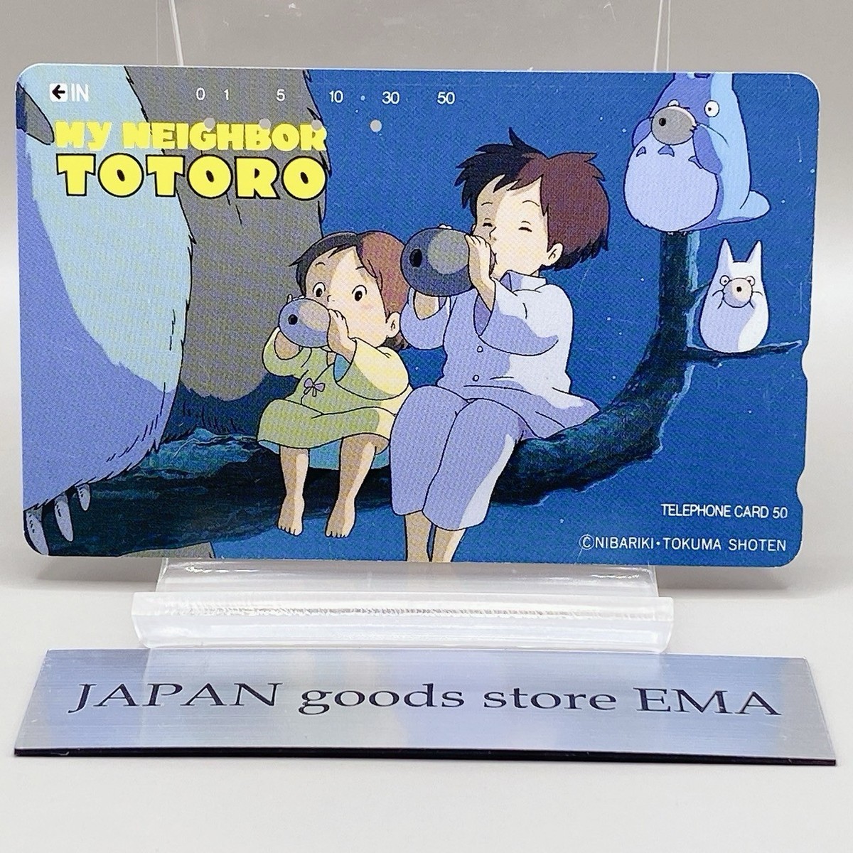 所ジョージ　となりのトコロのNISSEKI ONE UP CARDトコロライト My Neighbor Totoro Satsuki Mei Ghibli Telephone Card Anime Japan