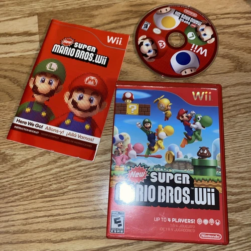 2009 / Nintendo Super Mario Bros. Wii Game CIB Complete ~ Nice