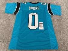 JSA COA Brian Burns Signed Unbranded Carolina Panthers Jersey NFL Auto Blue 