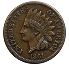 1861 Indian Head Cent XF