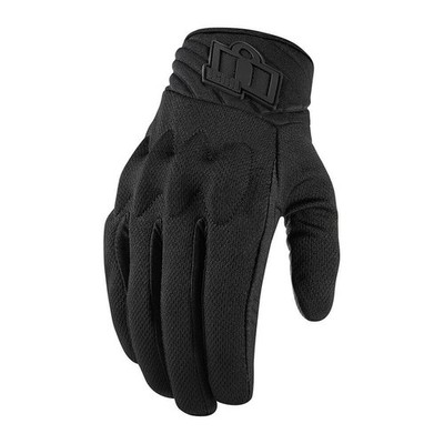 ICON ANTHEM 2 STEALTH Herren Motorradhandschuhe Textil/Leder - schwarz
