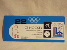 1980 Winter Olympic Ticket Hockey Consolation Playoff Czechoslovakia Canada