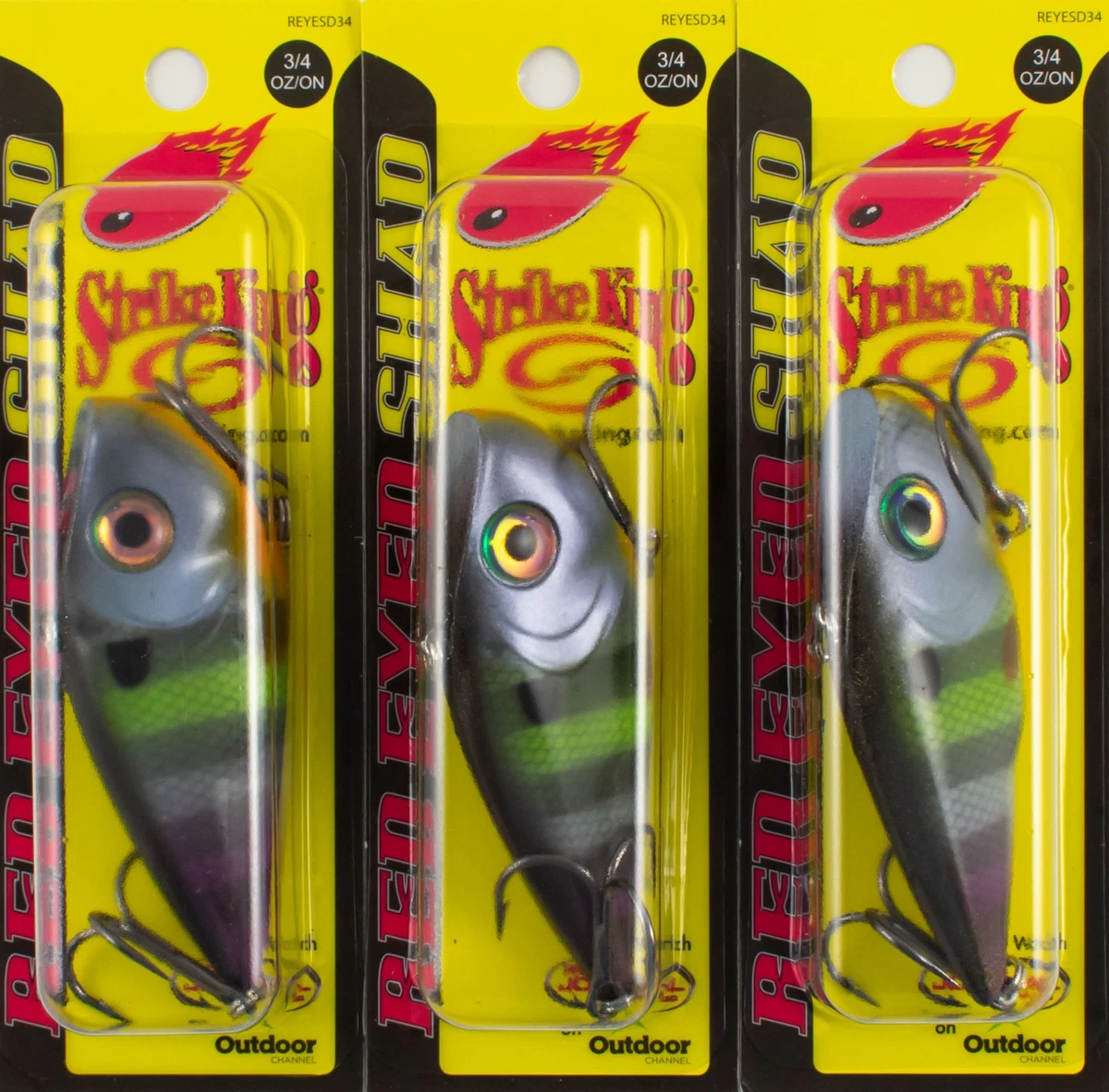 Lot De 3 Leurres De Pêche Vintage Neufs : Strike King, Chatter Bait, ZMan Tri-wing