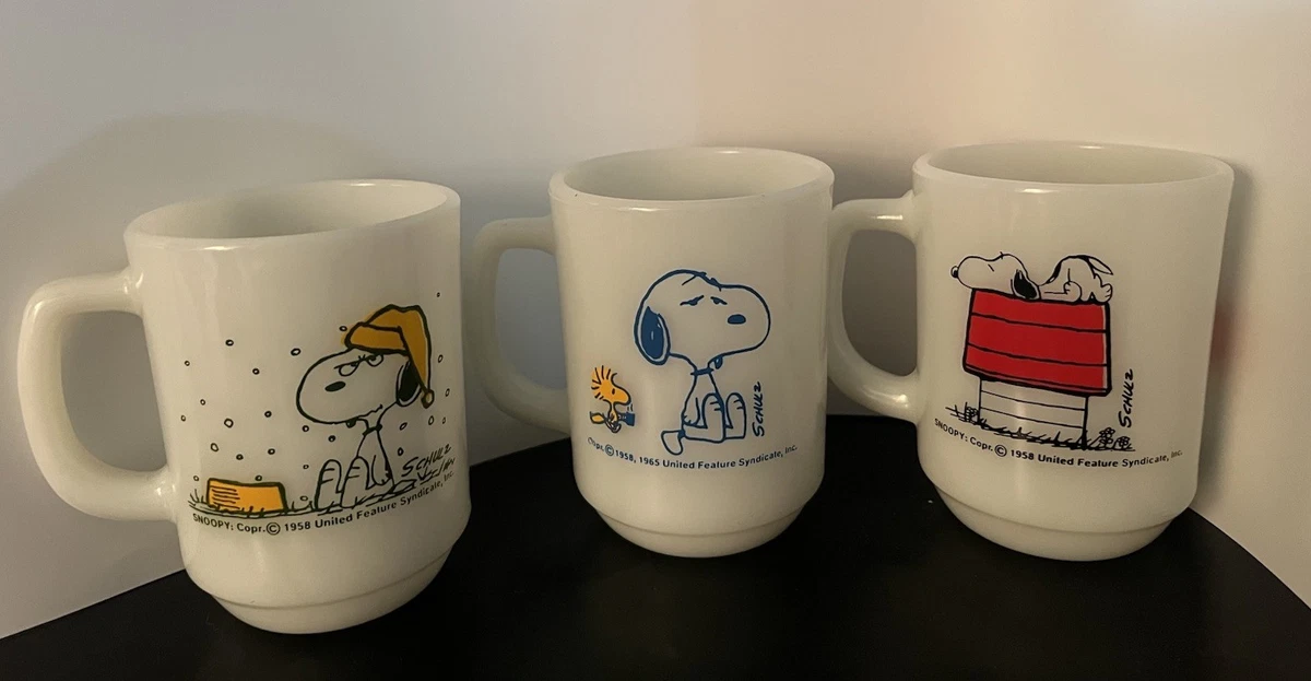 Vintage Fire King Snoopy Mug In Collectible Peanuts Cups & Mugs