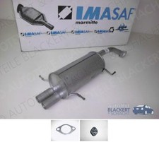 IMASAF ESD Auspuff Endtopf + Anbauteile für Mazda MX-3 + 323 C IV + 323 F IV 1.8