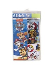 PACK 6 BRIEFS BOYS - PAW PATROL SZ 2T-3T - TODDLER UNDERWEAR X6 COTTON TV MOVIE