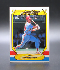 1987 Fleer Award Winners MIKE SCHMIDT N.L. MVP Card #36 Philadelphia Phillies