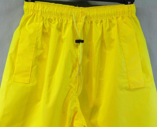 Safety Yellow Rain Work Pants w/ Reflective Stripes Men's Size XL - Picture 8 of 9
