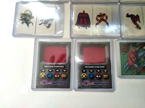1996 FLEER/SKYBOX MARVEL VISION EMBOSSED Card Lot Of 24 + Tattoos + Mini Mags - Picture 5 of 10