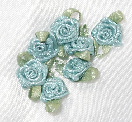 ROSE Mini Ribbon Roses Polyester Satin Ribbon 25 Pack lots of colors US SELLER - Picture 31 of 57