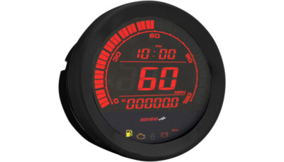NEW KOSO NORTH AMERICA 2210-0405 Replacement Speedometer Gauge-4''-Black- HARLEY