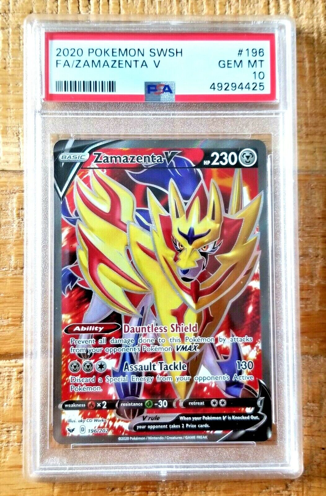 196/202 Zamazenta V, Rare Ultra Card