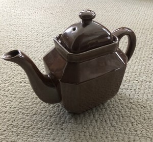 JAPANESE Antique Vintage Lusterware Brown Teapot 2 Cups Made In Japan