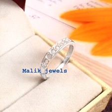 925 Sterling Silver 3 X 3 MM Engagement Ring Prong Setting Semi Mount Ring 689