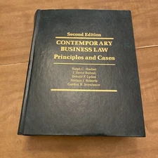 Contemporary Business Law: Principles and Cases (1982, Second Ed.Hardcover)