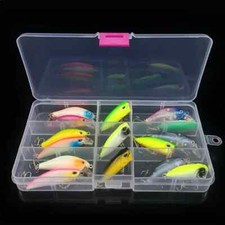15 Pc Lure / Popper Assortment Kit for Topwater~Storage Box ~ FREE Ship