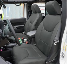 For Jeep Wrangler 2013-2017 4doors Iggee Custom Fit Seat Covers Charcoal