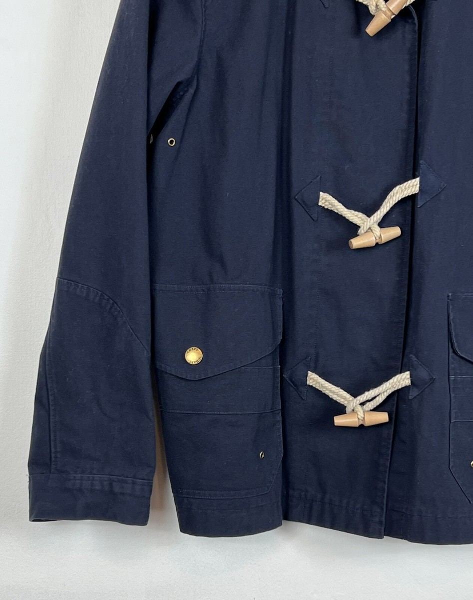 ジャケット・アウター chaps ralph lauren long coat Chaps Ralph Lauren Womens Large Navy Blue Toggle Coat Cotton