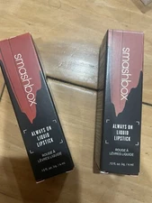 Smashbox Always On Metallic Matte Liquid Lipstick Bawse &  Stepping Out -NIB