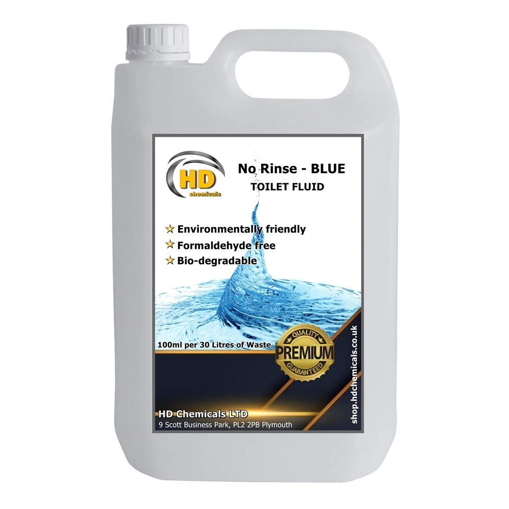 No-Rinse Blue Caravan Toilet Fluid Blue Toilet Chemical 5L FREE UK PP