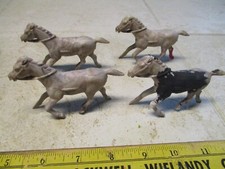 VTG Lot 4 Gray 54mm Horses Marx Ideal MPC Cowboys Indians Army Men Cavalry A22