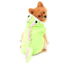 Dinosaur Costume for Small Dog/Cat Halloween Puppy Clothes Soft Fleece size L