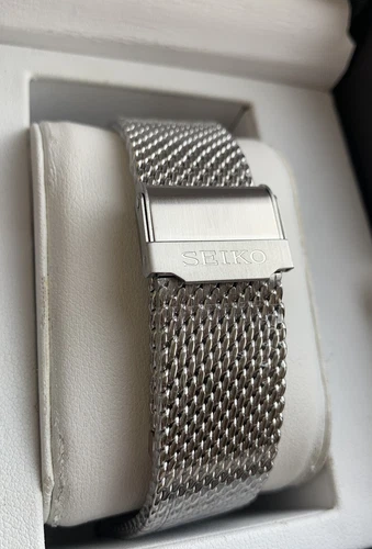 Seiko 18mm Edelstahl Mesh Double Safe Lock Armband / Armband SCHNÄPPCHEN!!! - Bild 6 von 12