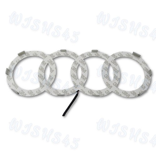 For Audi Chrome Grill Front Hood A3 A4 A5 A6 A7 Q3 Q5 Q7 RED 28CM LED Emblem - Picture 7 of 10