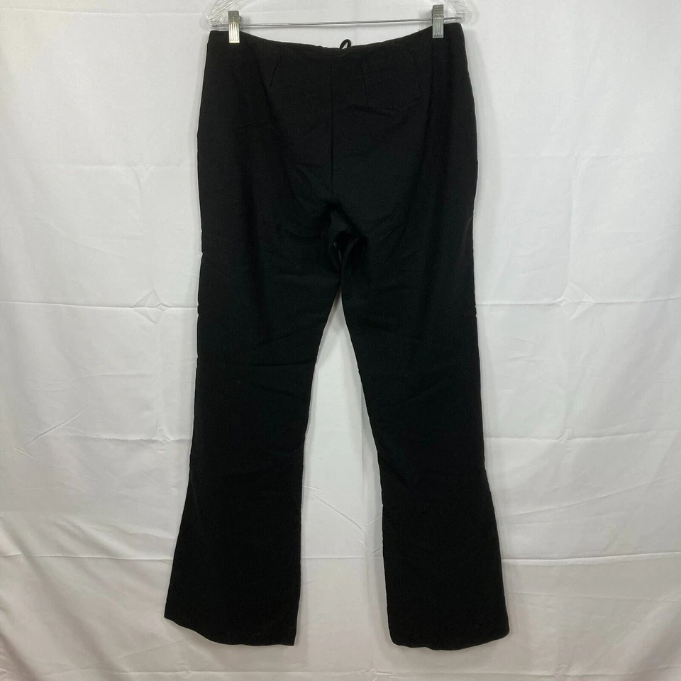 娃娃屋裤子女式青少年 13 14 黑色弹力复古低腰喇叭 90 年代 Y2K — 第 3/4 张图片