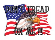 Dont Tread On Me American Flag Eagle Decal Sticker Dont Tread On Me American Flag Eagle Decal Sticker