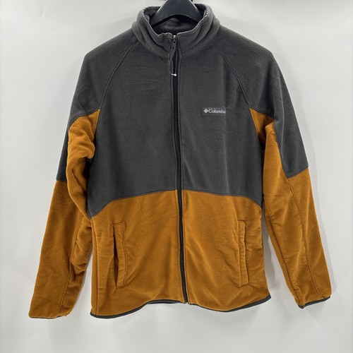 NWOT Columbia Men’s Basin Trail Fleece Full Zip Jacket Grey/Orange Size S