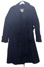 DPSC US Army All Weather Made In USA 40R Trench Coat Black Lining Belted
