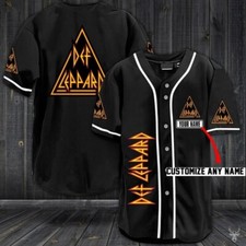 Personalized Unisex Def Leppard Band Printed Baseball Jersey Shirt