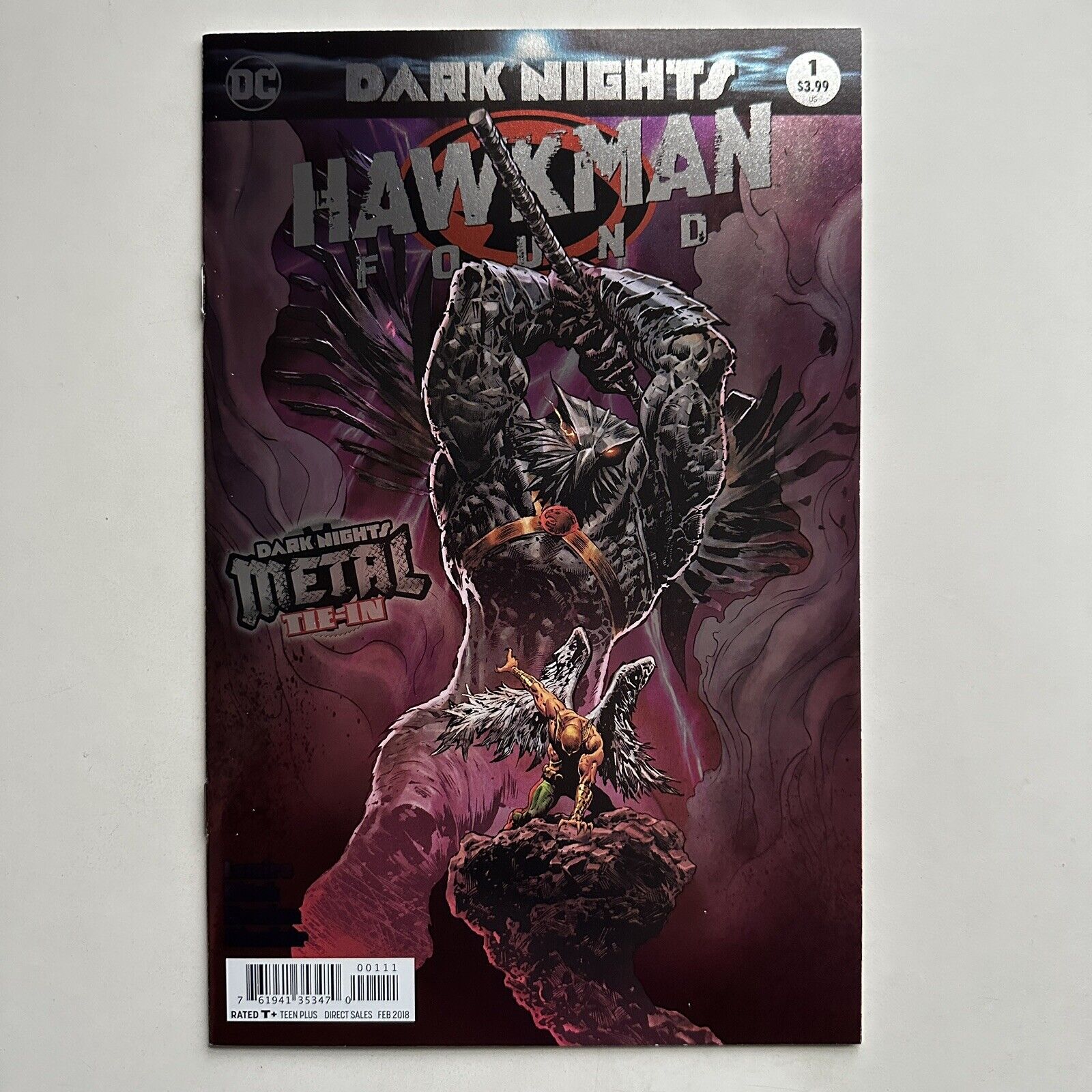 DC Comics Dark Nights HAWKMAN FOUND #1 NM+ Unread Batman Foil Cover 2017