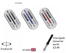Parker Vector Calligraphy Fountain Pen Set - 3 NIBS & 2 blue 2 black CARTRIDGES