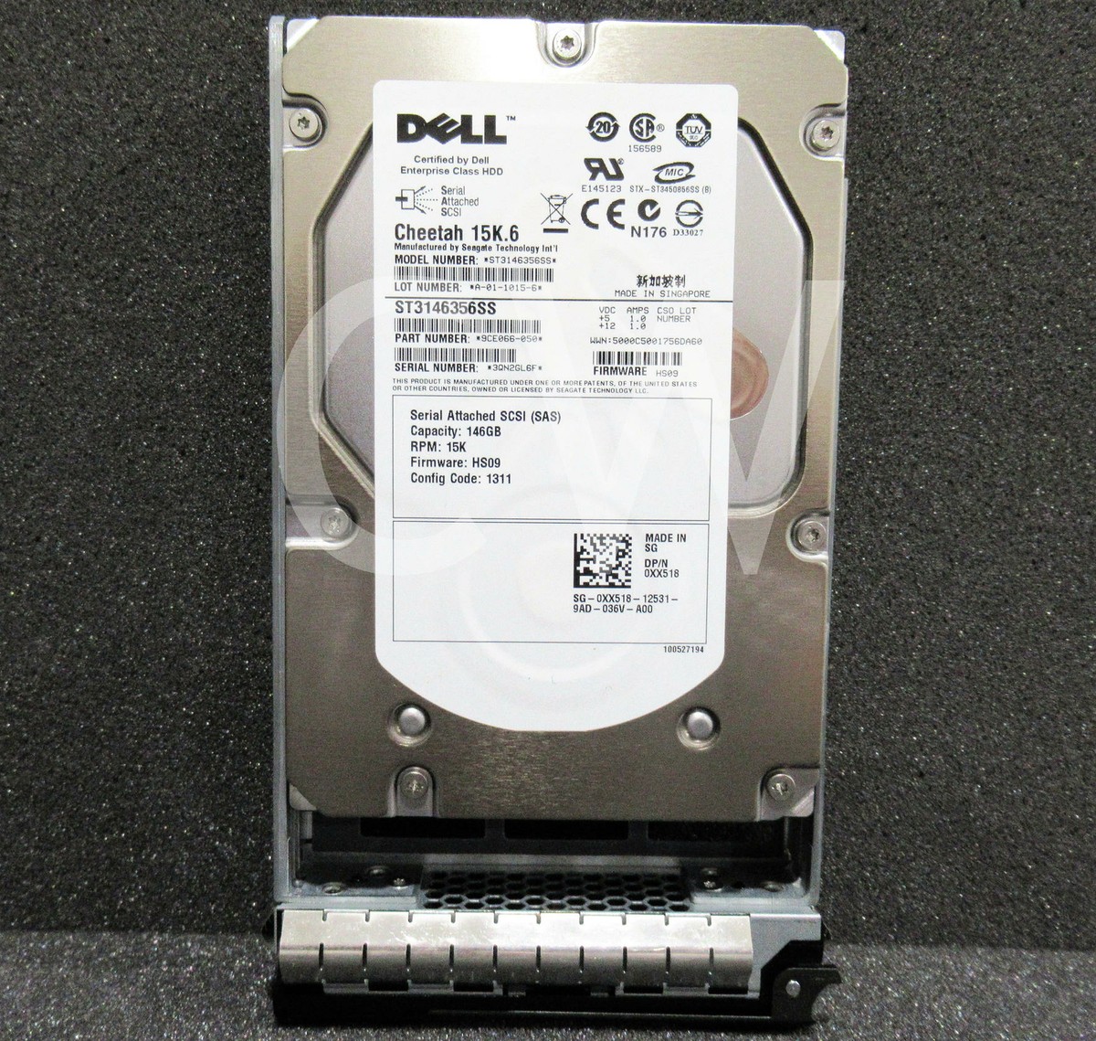 0XX518 Dell ST3146356SS CHEETAH 15K.6 146GB 15K 3Gb/s 3.5