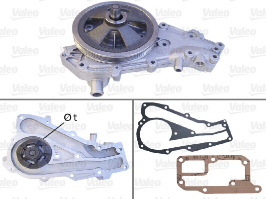 Pompe à eau VALEO 506599 en aluminium avec joint renforcé pour refroidissement moteur