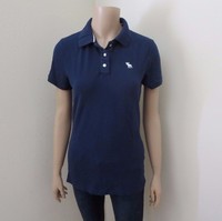 Abercrombie Womens Vintage Polo Shirt Size Medium Navy Blue Abercrombie Womens Vintage Polo Shirt Size Medium Navy Blue