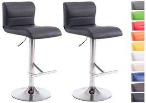 Details Sur Lot De 2 Tabouret De Bar Denver Similicuir Set 2 Chaise Reglable En Hauteur