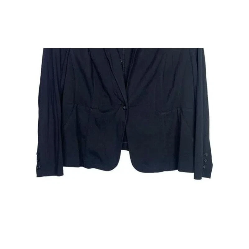Lane Bryant Soft Career Blazer Jacket Button Closure 3 Button Cuffs XXL Black - Image 3 of 4